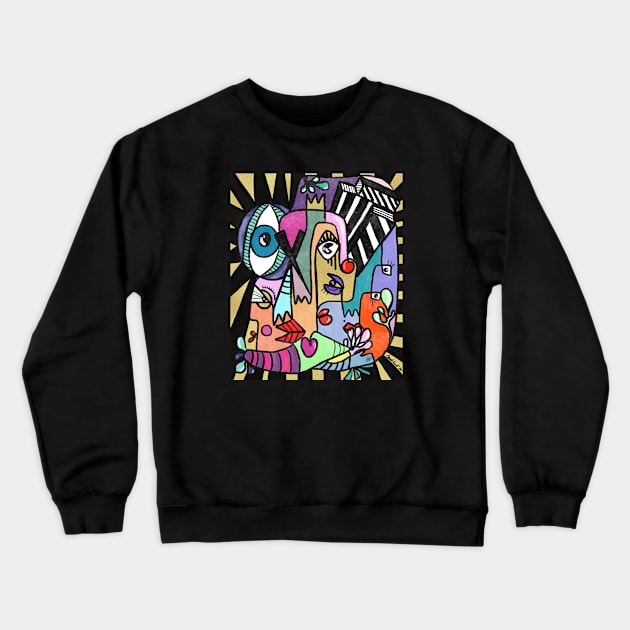 Same way, different directions Crewneck Sweatshirt by Elisabeth Sandikci